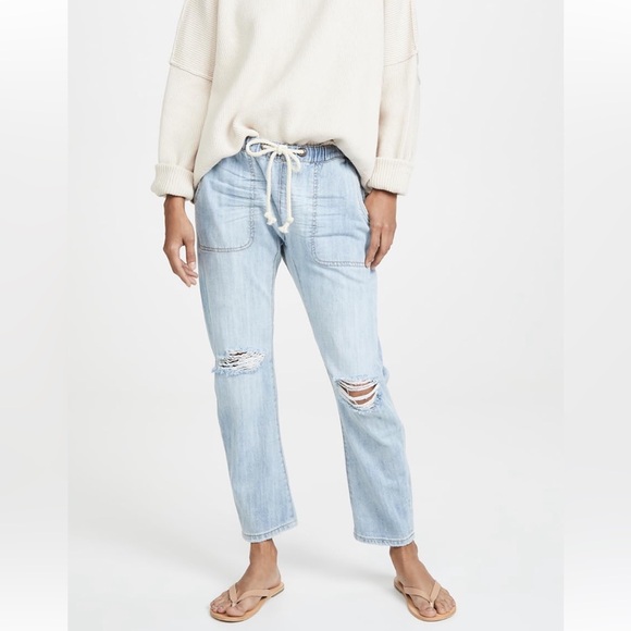 One Teaspoon Boyfriend Drawstring Jeans - Picture 1 of 10